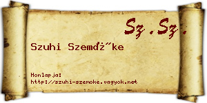 Szuhi Szemőke névjegykártya